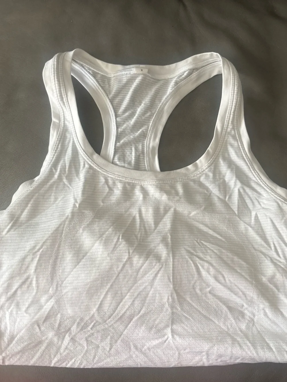 Lululemon White Racerback Sports Bra Tank